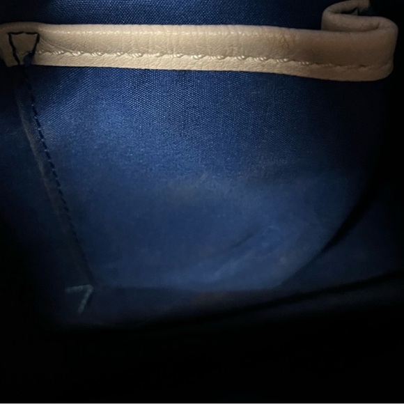 Vintage Imoshion Cream and Blue Floral Crossbody Bag - Picture 7 of 8